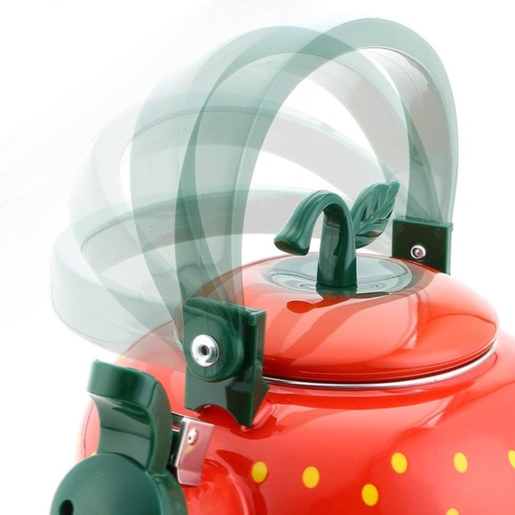 COPY - Brand New Enamel Steel Strawberry Whistling Tea Kettle, 2.3 quart - Picture 4 of 6